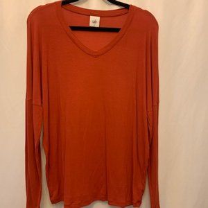 Cabi Orange Knit Top
